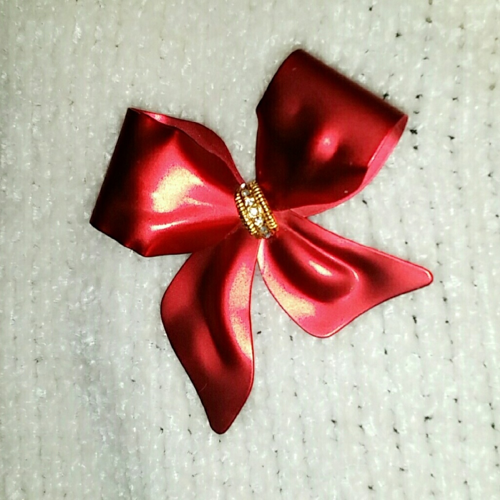 Ruby Bow Pin